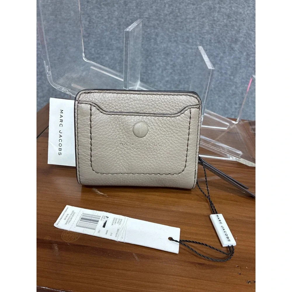 Marc Jacobs Empire City Compact Wallet Mink Leather Bifold M0014215